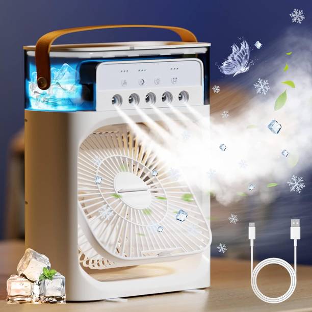 ENMORA Portable Ac Mini Cooler Fan For Room SGV13 Mini Portable Air Cooler with Water Mist Spray GBB13 USB Air Cooler