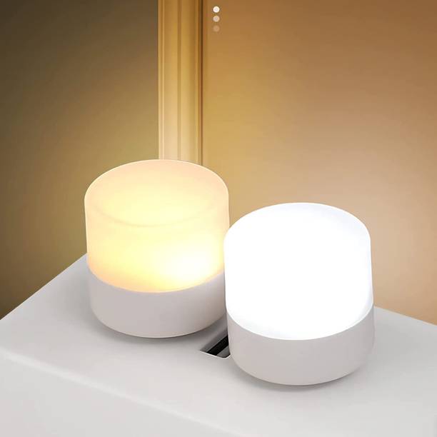 Seth Tech CUTE LIGHT Mini USB LED Light for Camping Night Light Reading Light (2Pc, White) USB Night Light Plug in Mini Portable USB Bulb for PC Car and Camping (2Pc) Led Light