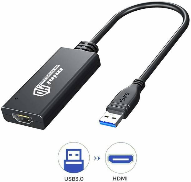 microware USB 3.0 CONVERTER TO HDMI HD 1080P VIDEO PROJECTOR ADAPTER USB 3.0 CONVERTER TO HDMI HD 1080P VIDEO PROJECTOR ADAPTER APPLE MAC MONITOR Laptop Accessory, HDMI Connector