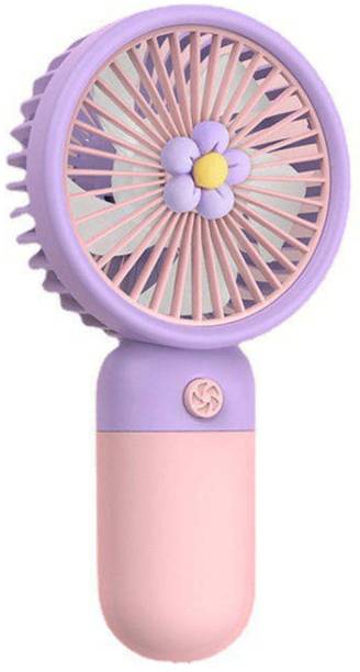 MZ F35 (RECHARGEABLE USB FAN) 3 Speed Mode, High Speed Portable Handheld Desktop Mini Fan with 500mAh Battery USB Fan