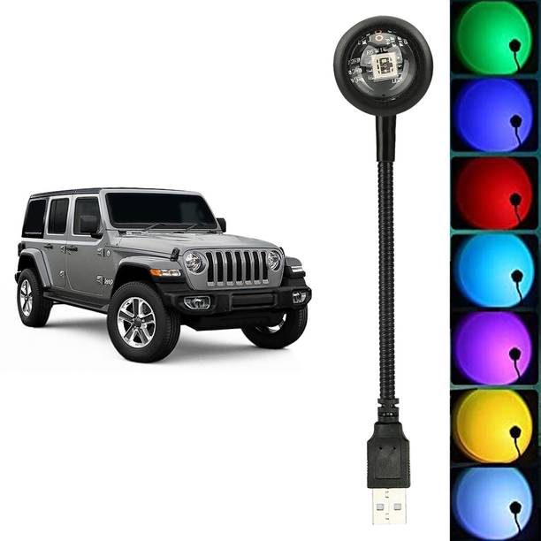 WRADER Flexible USB Sunset Light 7 Colors and 13 Functional Modes USB Light for Jeep Wrangler Cars Other Cars SUVs Home Parties Bedroom Multicolor Shower Laser Led Light