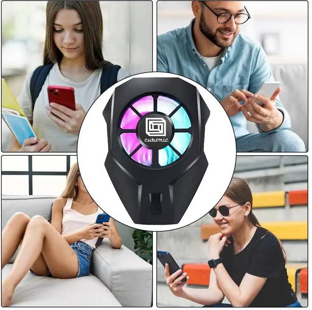 Cubonic L01 RGB Light|PlugnPlay|Type-C Wired|Adjustable to all Smartphones Mobile Radiator USB Fan