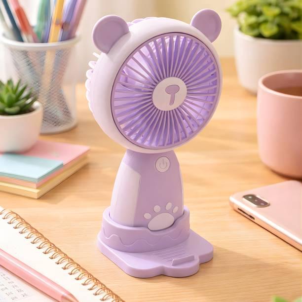 WOYR Premium Quality portable fan|Mini Hand Fan 3 Speed Portable Fan Rechargeable| 500 mah Lithium Battery Rechargeable Fan Rechargeable Fan, USB Fan