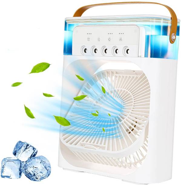 DUJE Ac Mini Cooler Fan for Room Cooling, Portable USB, 3-Mode with LED Light Aroma Diffuser Function, 3 Spray Modes for Office,Home,Dorm,Travel-2 Laptop Accessory, Rechargeable Fan, USB Air Cooler, USB Air Freshener, USB Fan