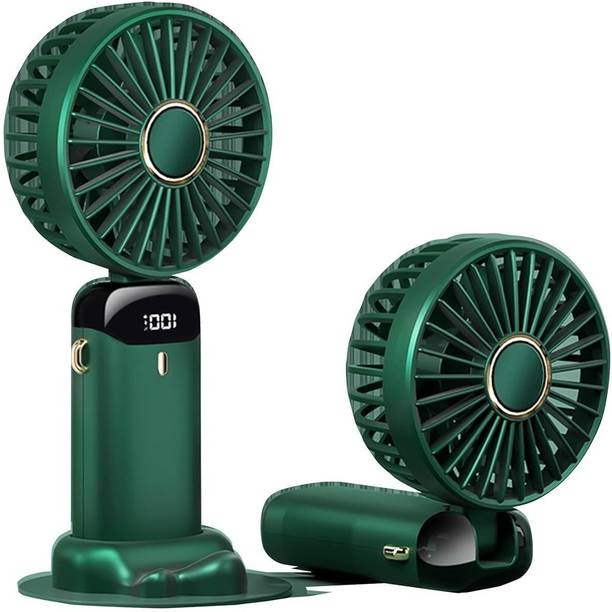 HRKA Display Fan Hand 5 Speed with Foldable 90° & Easy Portability Rechargeable D146 Portable Display Fan Hand 5 Speeds_HS146 USB Fan