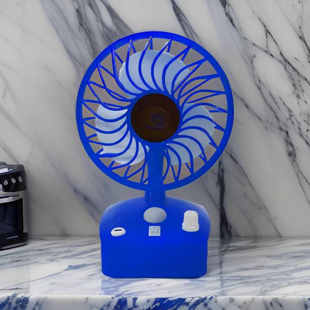 FRONY Mini Ac Cooler Rechargeable Cool Fan Portable (USB Fan) With LED Light_NJN496 Trendy Rechargeable Fan Light Weight Mini Fan_BC496 USB Fan