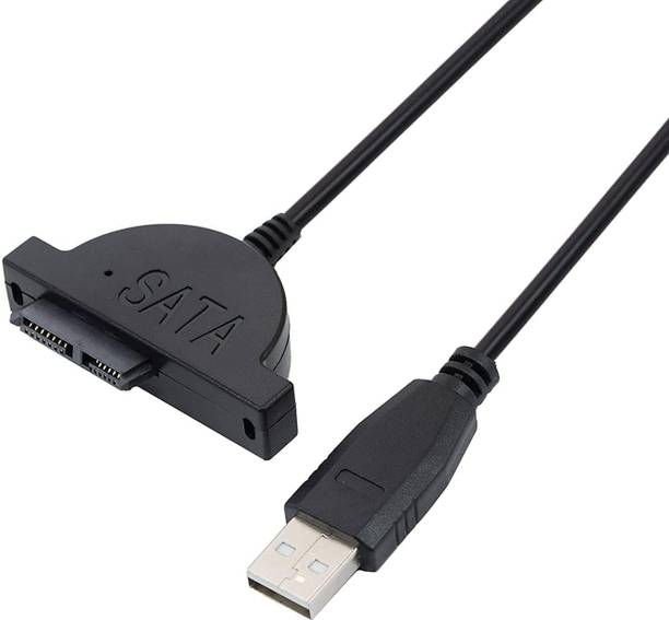 RuhZa USB 2.0 to Mini Sata II 7+6 13Pin Slimline SATA for Laptop CD/DVD ROM Optical Drive Charging Converter Adapter Cable. USB Cable
