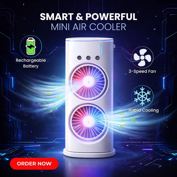 OPIMIX USB Cooler Easy to Carry, 2000mAh Rechargeable Battery with Remote Control flip2.O cooler USB Air Cooler