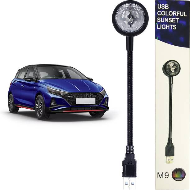 WRADER USB Disco Light with 7 Colors and 9 Functional Modes Night Multicolor USB Light for i20 N Line Cars Other Cars SUVs Home Parties Bedroom and Hall Multicolor Led Light