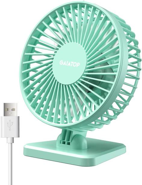 Gaiatop Small Desk Fan, Portable 3 Speeds Wind Mini Desktop Table Cooling Fan USB Single Button, Adjustment Mini Personal Fan USB Fan USB Fan