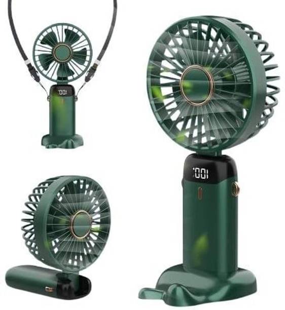 HRKA Display Fan Hand 5 Speed with Foldable 90° & Easy Portability Rechargeable D153 Portable Display Fan Hand 5 Speeds_HS153 USB Fan