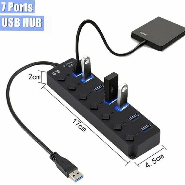 kaushal enterprise USB HUB 7-Port Usb 3.0 Superspeed Portable USB Hub