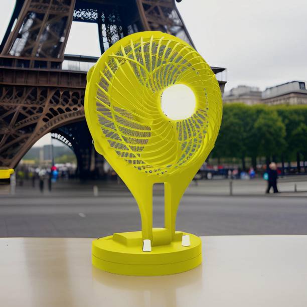GUGGU Mini Ac Cooler Rechargeable Wave Fan Portable (USB Fan) With LED Light_PMG463 Trendy Rechargeable Fan Light Weight Mini Fan_GB463 USB Fan