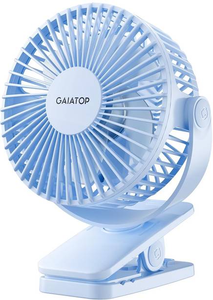 Gaiatop Portable Clip on Fan Battery Operated, Small Powerful USB Table Fan 3 Speed Quiet Mini Desk Fan, 360° Rotate Personal Cooling Fan USB Fan USB Fan USB Fan