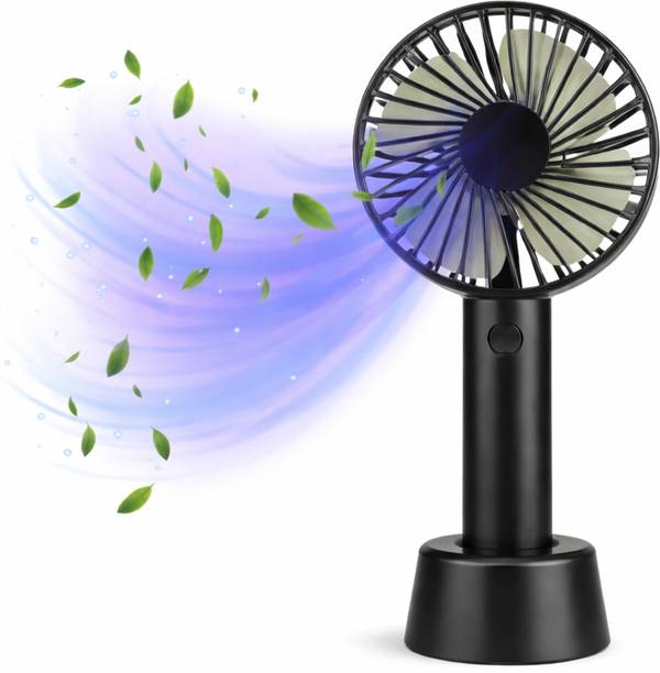 Apricot Solutions SS2 Mini Handheld Fan Portable USB Fan With Base Stand & Adjustable Speed for Desk & Outdoor Use USB Fan