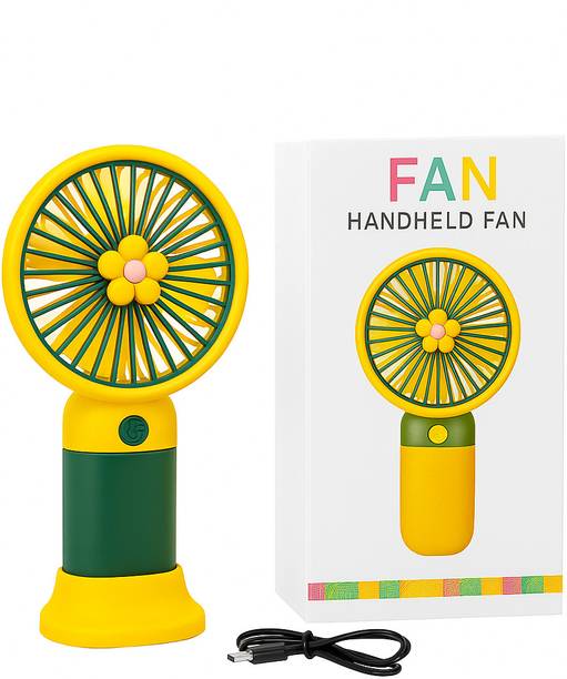 HEYKAM Mini USB Handheld Fan | Rechargeable & Travel-Friendly | Strong Airflow Fan1 Rechargeable Fan