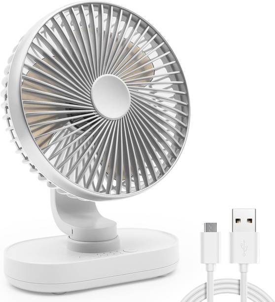 Litanika Portable Tabel Fan, Desk Fan Rechargable USB Fan, USB Air Cooler
