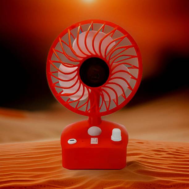 FRONY Mini Ac Cooler Rechargeable Cool Fan Portable (USB Fan) With LED Light_KFK107 Trendy Rechargeable Fan Light Weight Mini Fan_GD107 USB Fan