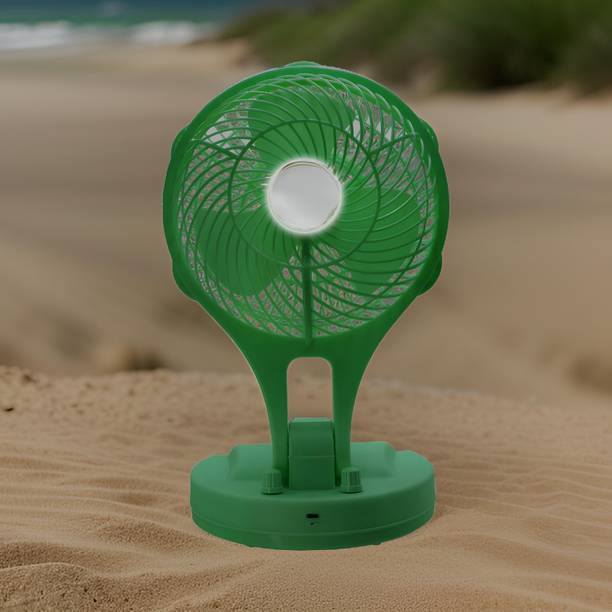 Clairbell Mini Ac Cooler Rechargeable Wave Fan Portable (USB Fan) With LED Light_WOE334 Trendy Rechargeable Fan Light Weight Mini Fan_DB334 USB Fan