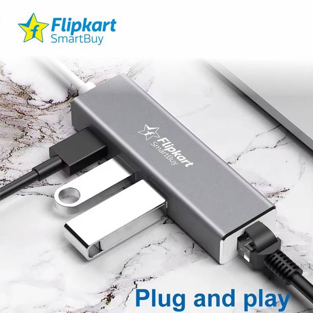 Flipkart SmartBuy USB 3.0 Fast Ethernet Adapter with 3-Port USB Hub FKSB-FL3U USB Hub