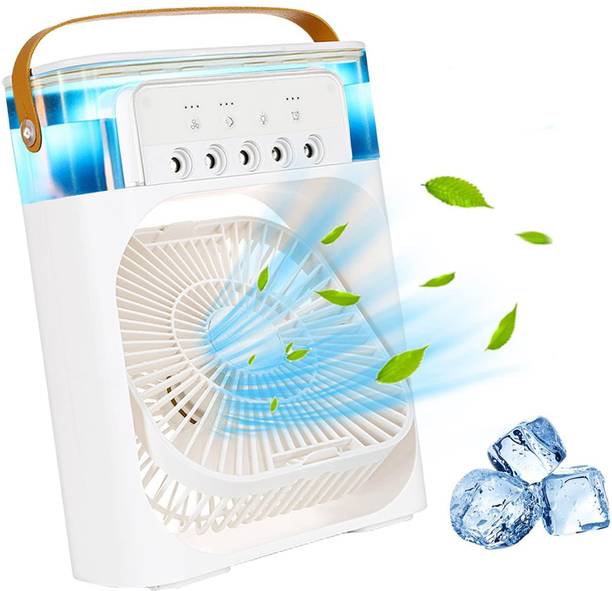 DUJE Portable Mini Cooler Rechargeable Air Conditioner Water Cooler Small AC for Office, Home Cooling, Summer Fan USB Compatible 3 Fast Speed-1 Laptop Accessory, Rechargeable Fan, USB Air Cooler, USB Air Freshener, USB Fan