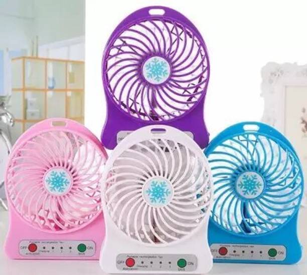 IBS 4-inch Mini Hand Held Portable USB Fan 2600mAh Mini Summer Fan Hands Free Portable Mini USB Fan