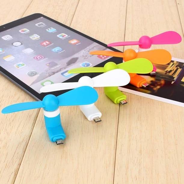 lyke Pack Of 2 Mini Micro USB Portable Mobile Fan for Android Devices 6474 USB Fan