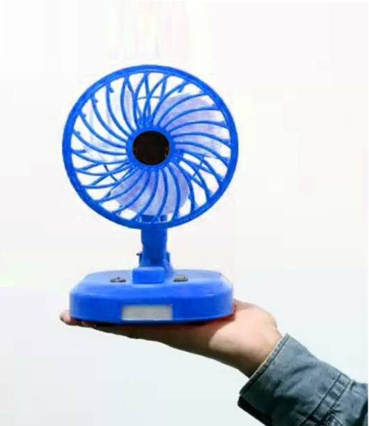 JAIN ELECTRONICS Fan Electric Mini Portable USB Table Air Cooler LED Lamp Handy Chargeable Wind Home Indoor Outdoor Fan High Speed Cooler Car kitchen Desk Travel Rechargeable USB Fan