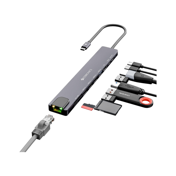 ZEBRONICS Zeb-CT101 10-in-1 Multiport HUB Zeb-CT101 USB Hub