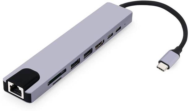 Sigmatech 8 Port, HDMI, Ethernet, USB, Card Reader, Type-C PD & Data, POR-2149 8 IN 1 Type-C2 USB Hub