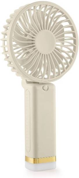 PLERIZA Rechargeable with LED Light – Foldable Mini Fan, Small Fan,USB Charging Hand Fan with 1200mAh Battery & 3 Speed Modes | Travel, Makeup, Kitchen USB Fan