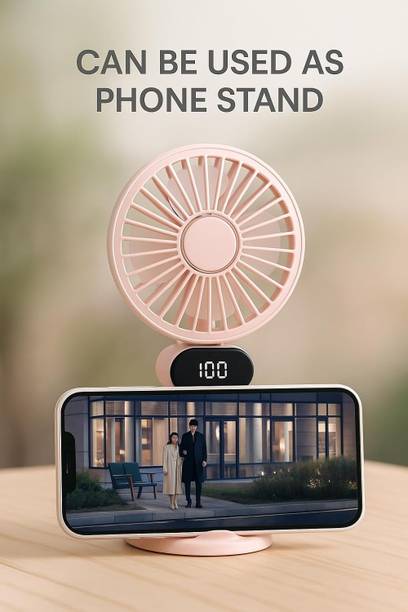 BSVR Display Fan Hand 5 Speed with Foldable 90° & Easy Portability Rechargeable_BS388 Portable Display Fan Hand 5 Speeds_BS388 USB Fan