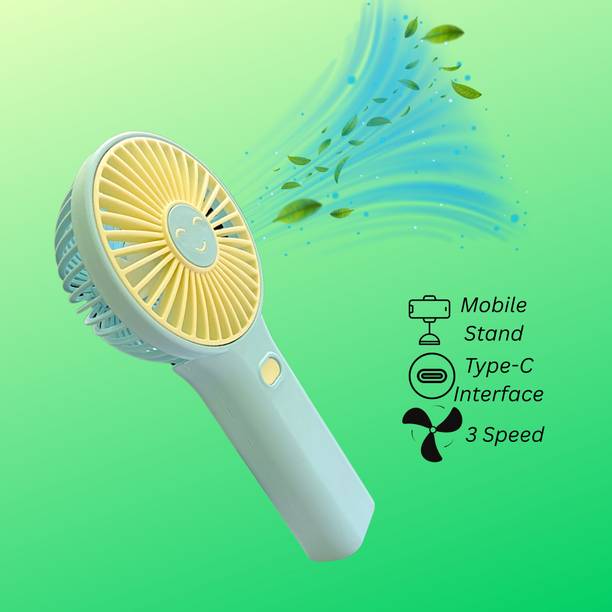 WOYR Premium Quality 3 Speed Rechargeable Portable Mini Fan with stand and cable Portable Mini Rechargeable Fan Rechargeable Fan