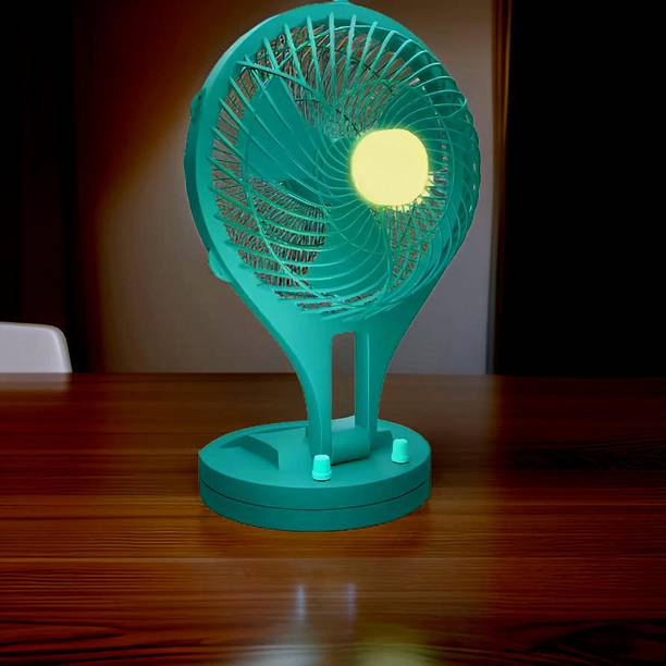 GUGGU Mini Ac Cooler Rechargeable Wave Fan Portable (USB Fan) With LED Light_OJX137 Trendy Rechargeable Fan Light Weight Mini Fan_PS137 USB Fan