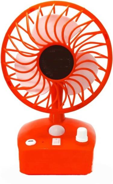 JAIN ELECTRONICS Fan Electric Mini Portable USB Table Air Cooler Turbine Handy Rechargeable LED Cooler Indoor Outdoor Fan High Speed Home Office Car kitchen Desk Travel Lamp USB Fan