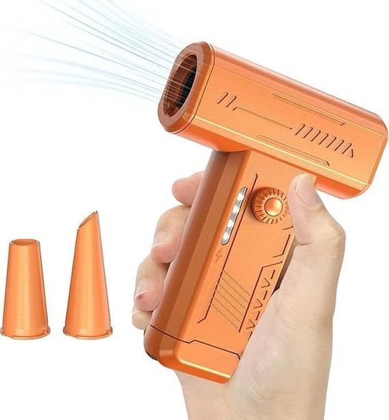 Zorbes Turbo Jet Mini Blower Fan LED Air Duster 2 Nozzles USB for Car Keyboard Travel Mini Jet Blower Handheld Air Duster USB Rechargeable Fan Rechargeable Fan