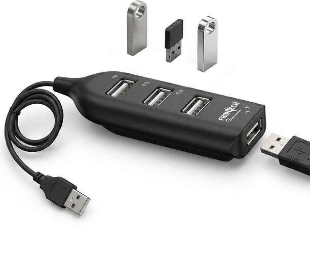 Frontech 4 Port USB Hub, USB 2.0 Splitter Hub with 480 Mbps High-Speed Data Transfer_ NC-0085 USB Hub