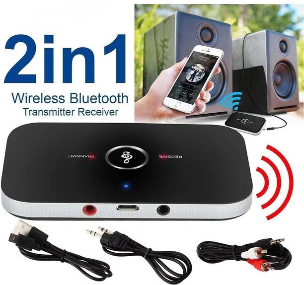 microware 2 in 1 Wireless Bluetooth Transmitter & Receiver, Wireless Stereo Audio Adapter Car Kit for Headphones, TV, Computer, MP3 / MP4, iPhone and More Bluetooth Bluetooth