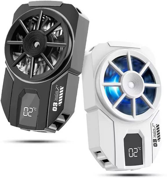 Cubonic X Memo DLA3 Mobile Semiconductor Black Radiator|LED Display|Adjustable Mount Gaming/Streaming/Recording |LED Display|Adjustable Phone Mount USB Fan
