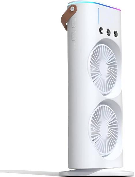 PunnkFunnk Portable Mini Cooler – Quick Cooling for Small Spaces Portable_Dual-Fan USB Air Cooler