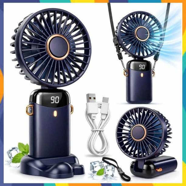 Rahi Enterprise2 Portable Rechargeable Handheld Fan | Mini Fan with LED Power Display Portable Rechargeable Handheld Fan | Mini Fan with LED Power Display USB Air Cooler