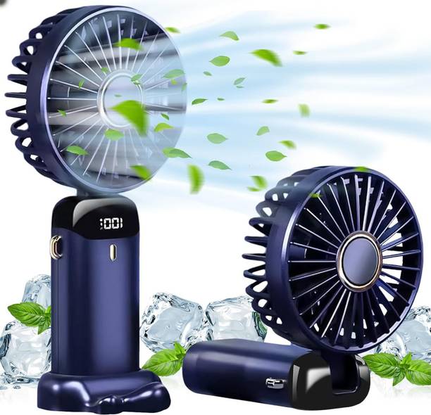 TRENDY VIBES Mini Handheld Fan, Portable Fan USB Rechargeable, Small Pocket Fan Cooling Mini Portable Hand Fan 3 Speed mode Build-in Battery Rechargeable-Fan USB Fan