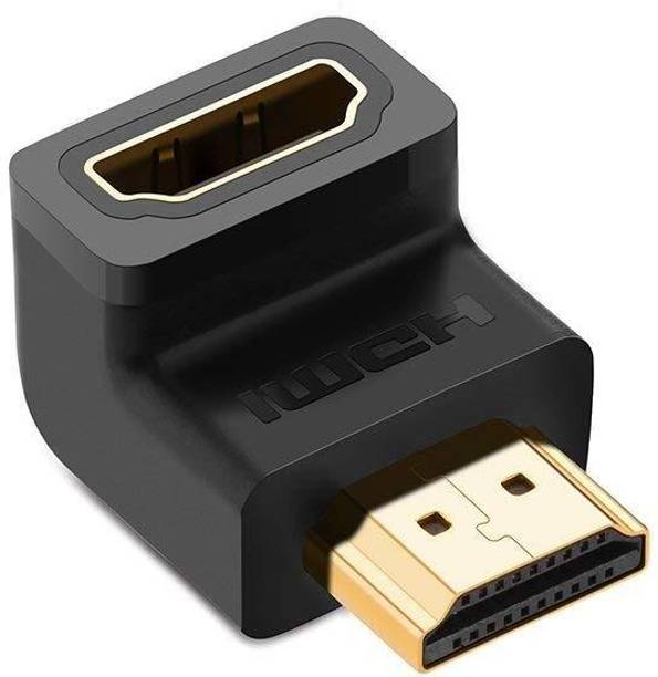 VOOCME L-Type HDMI Male to Female HDMI Connector for Computer, Plasma TV & HDTV Compatible with All HDMI Cables| Extender Right Angle Extension 90 Degree HDMI Connector