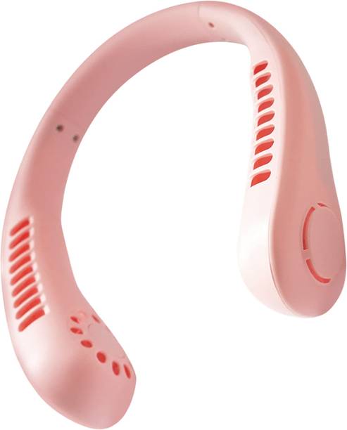 snowbudy Neck Fan Smart Mini Hand Free 3 High Speed Fan Low Noise 360° Cooling FAN neck fan pink for Home Office Bedroom Travel Camping Table Rechargeable Fan, USB Air Cooler, USB Air Freshener, USB Charger, USB Fan