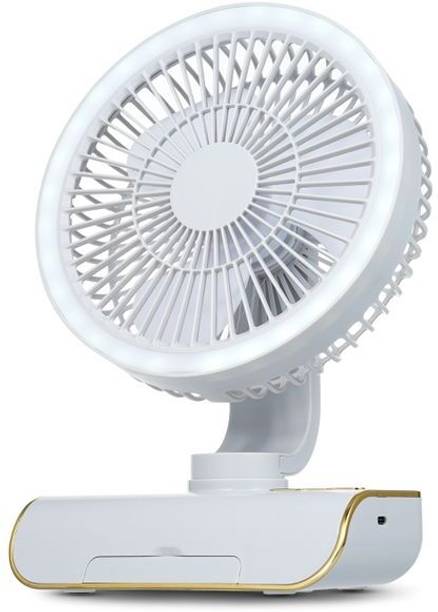 Litanika Portable Tabel Fan, Desk Fan, Cooling Fan - Fan with Light, Gaming USB Fan Rechargable USB Fan, USB Air Cooler