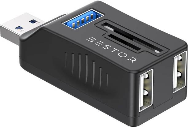 Bestor USB A Hub 5 Port Multiport Adapter,Mini Portable ,2xUSB 2.0,USB 3.0 SD/MMC/TF/Micro USB Hub