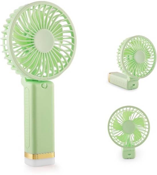 PLERIZA Foldable Mini Fan, Small Fan,USB Charging Hand Fan with 1200mAh Battery & 3 Speed Modes | Travel, Makeup, Kitchen,Women’s USB Fan