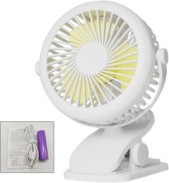 Sampri Rechargeable Lighting & 4-hours Battery Backup Small Pocket, Cooling Mini Hand 3 Speed USB Fan