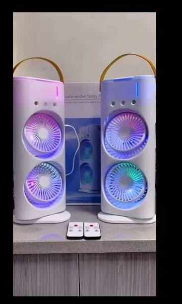 DAKSHWAYCB Double Ended Spray Fan Desk Fan with Mist SPSP-4 Double Ended Fan SPSP-4 USB Fan