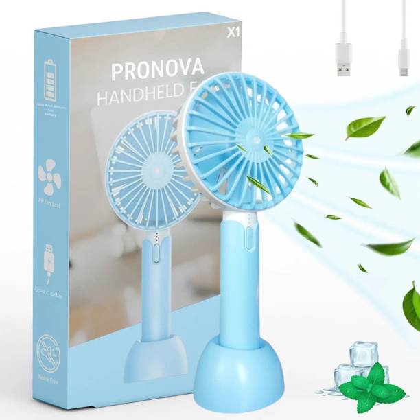 PRONOVA X1 USB Rechargeable Mini Portable Hand Fan With Noise Cancelling Design 1200Amh Battery Operated Personal Fan for Men & Women, Makeup, Office, Travel, USB Fan